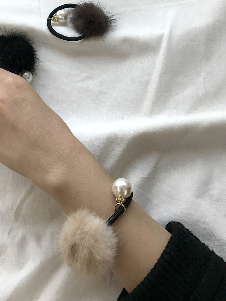 Hair Accessories Rendezvous Real Mink Date Hairpin