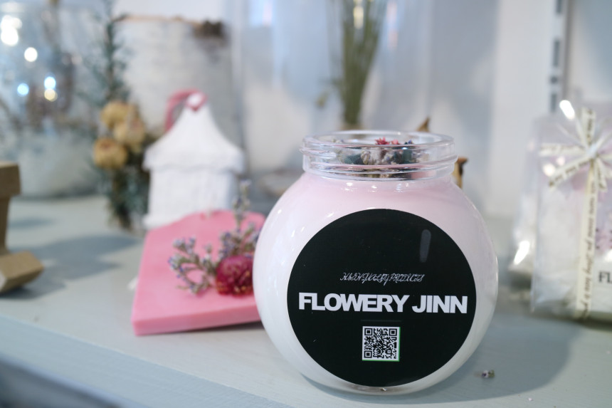 ALBUS Natural Soya Candle 5oz Flower Gift