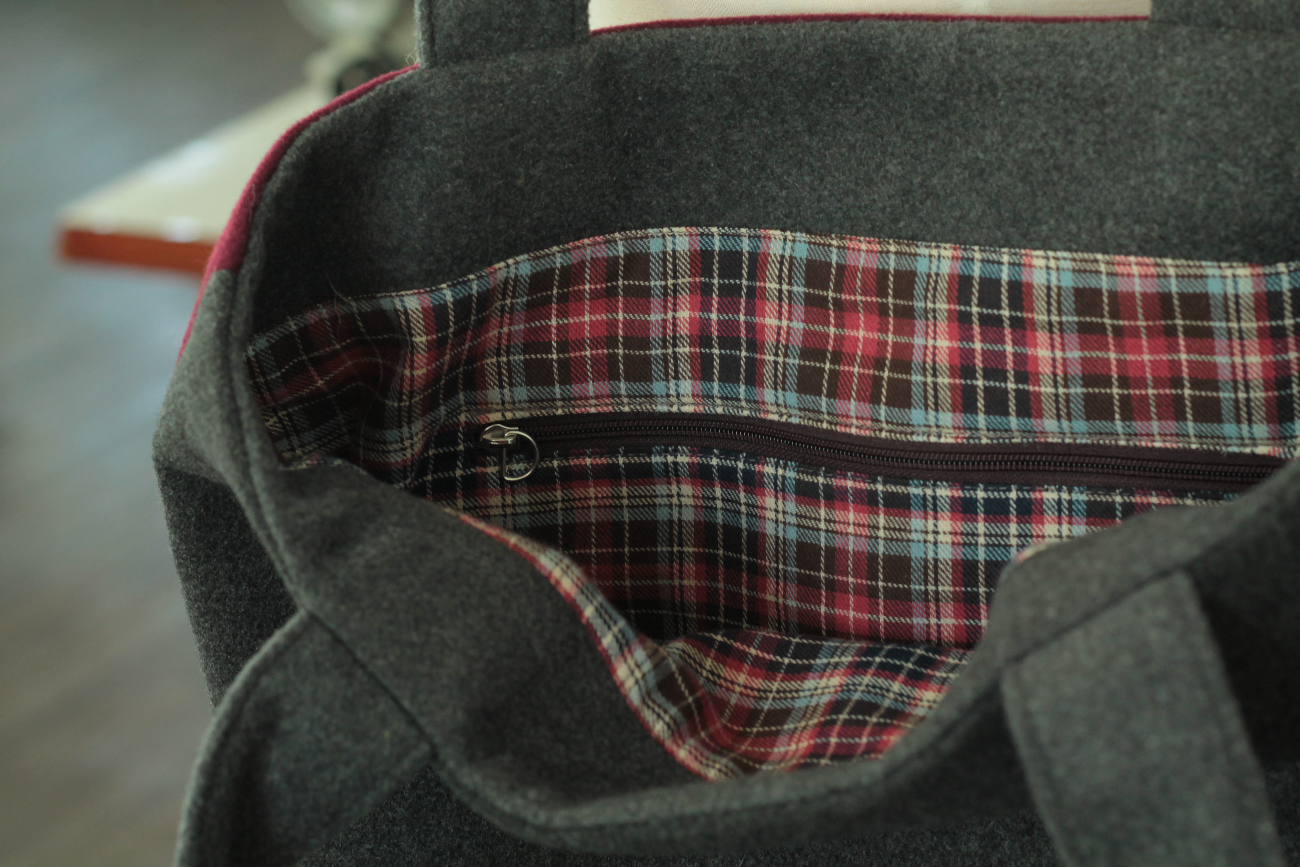 TOTE ECO SHOPPING TRAVEL wool eco bag with lip bag