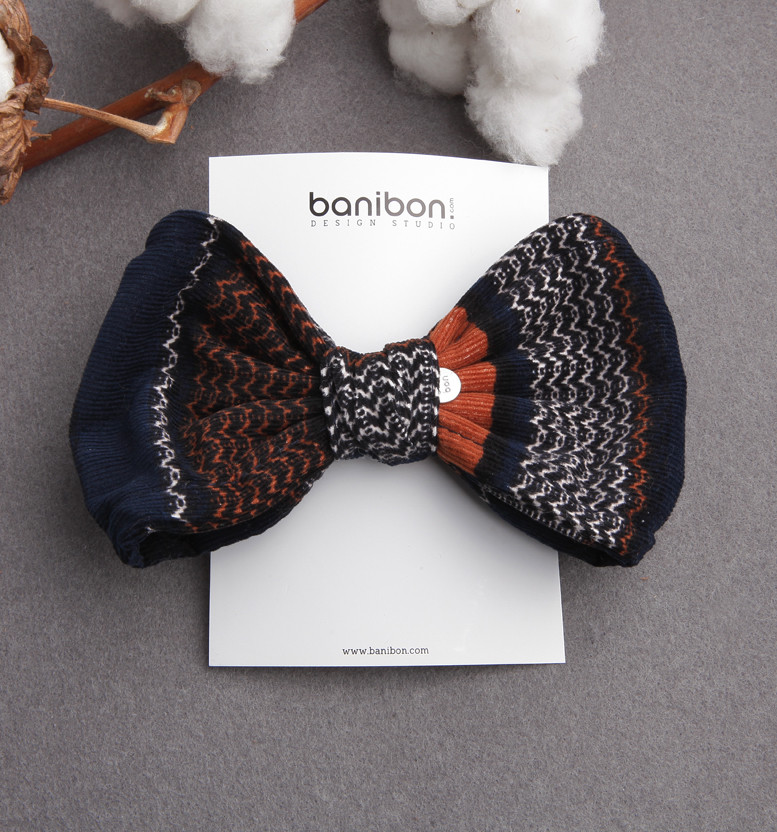 Hair Accessories Zig Zag Navy Goalden Hairpin