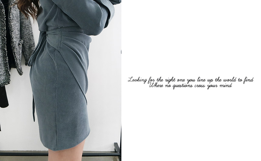 Suede guest lap one-piece winter sexy velvet V-nec