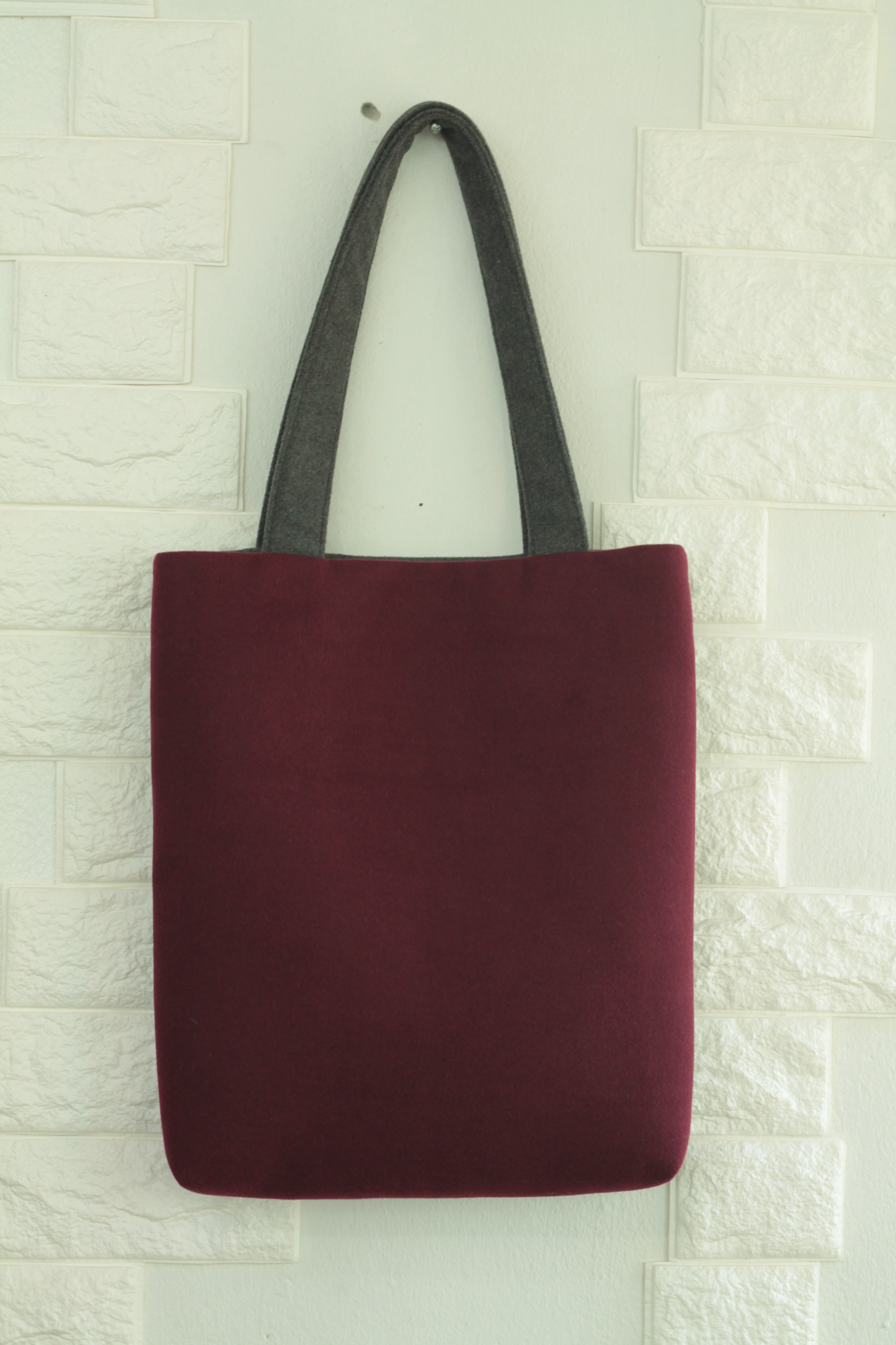 TOTE ECO SHOPPING TRAVEL wool eco bag with lip bag