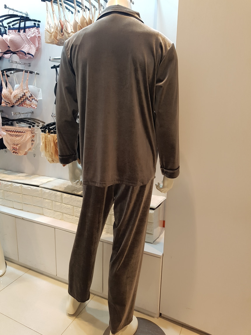 Sexy Cookie Gray Velvet South Pajama SCMNT945 GY