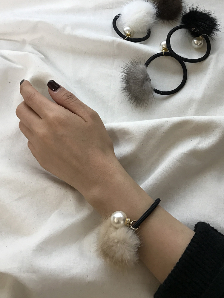 Hair Accessories Rendezvous Real Mink Date Hairpin