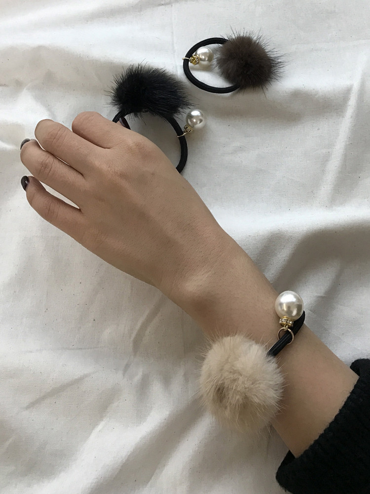 Hair Accessories Rendezvous Real Mink Date Hairpin