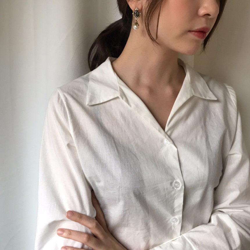 Rode L Antique Cubic Pearl Drop Earrings 4color St