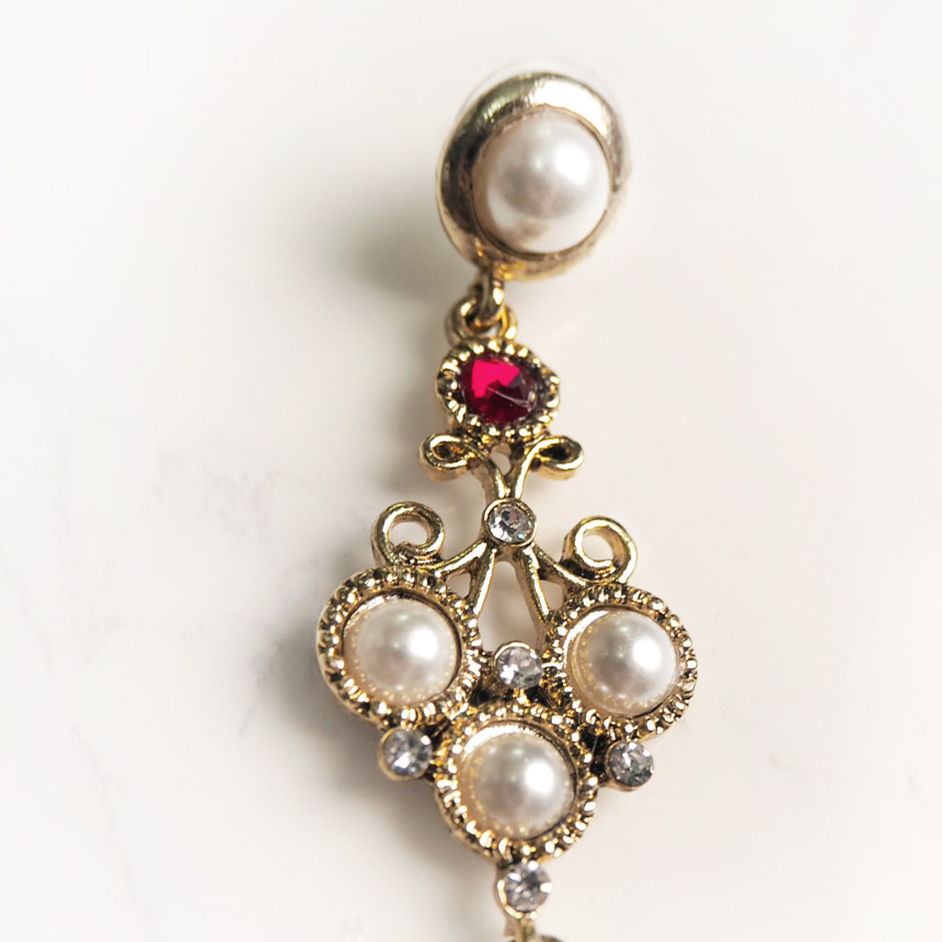 Bold Cubic Drop Earring Antique Girls Earring Vint