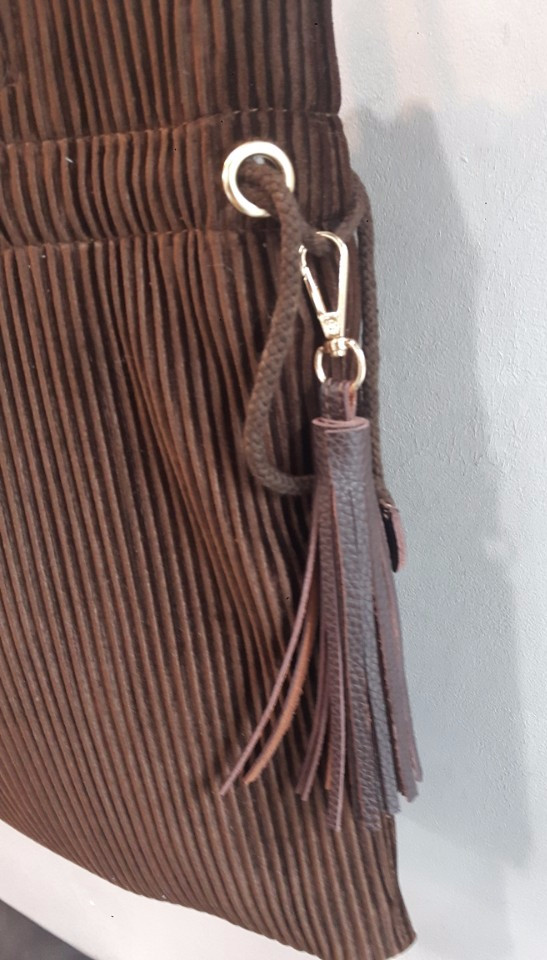 Velvet shirring eco bag ootd neat and fashionable 