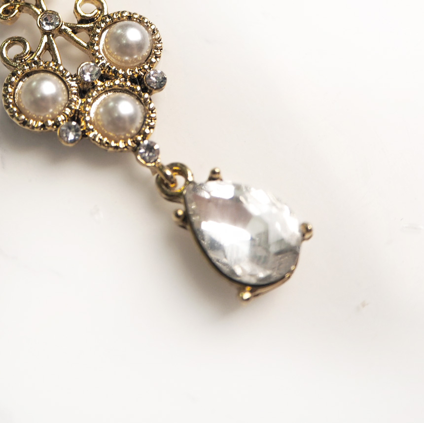 Bold Cubic Drop Earring Antique Girls Earring Vint