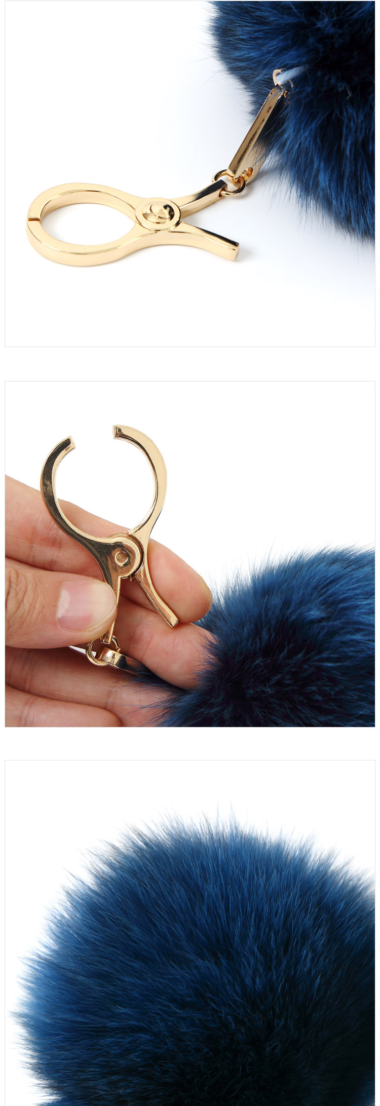 Daily Edition Free Shipping ♥ Two-tone fox fur key