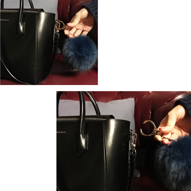 Daily Edition Free Shipping ♥ Two-tone fox fur key