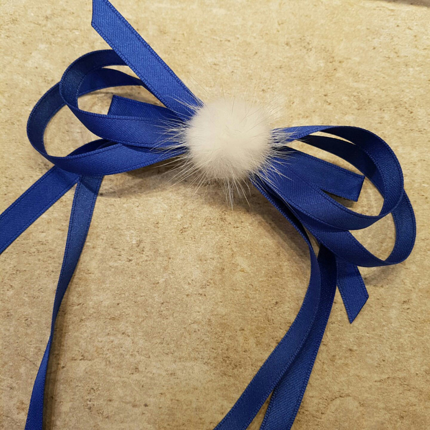 Hair Accessories Thin Line Matte Tail Ribbon Cente