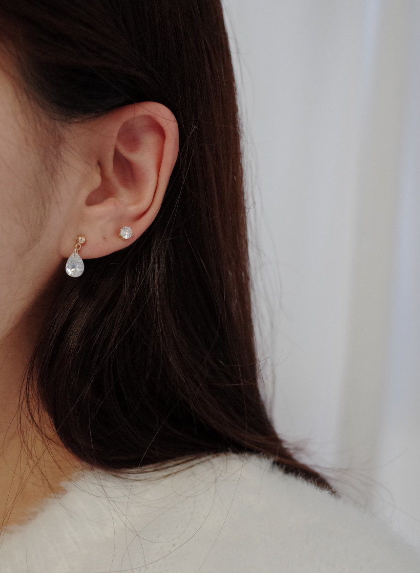 NO.44 Swarovski BASIC Modern Set Earrings Handmade