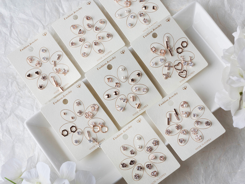 Mini earrings 14pc set 8 kinds Daily Basic