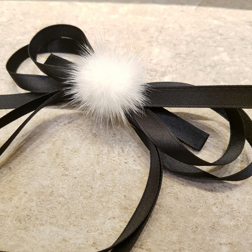 Hair Accessories Thin Line Matte Tail Ribbon Cente