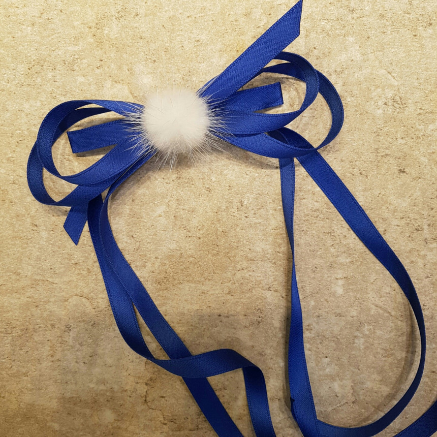 Hair Accessories Thin Line Matte Tail Ribbon Cente