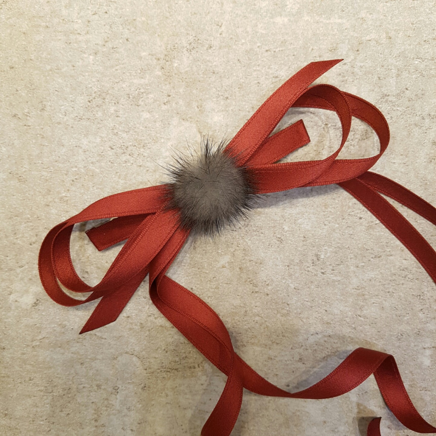 Hair Accessories Thin Line Matte Tail Ribbon Cente