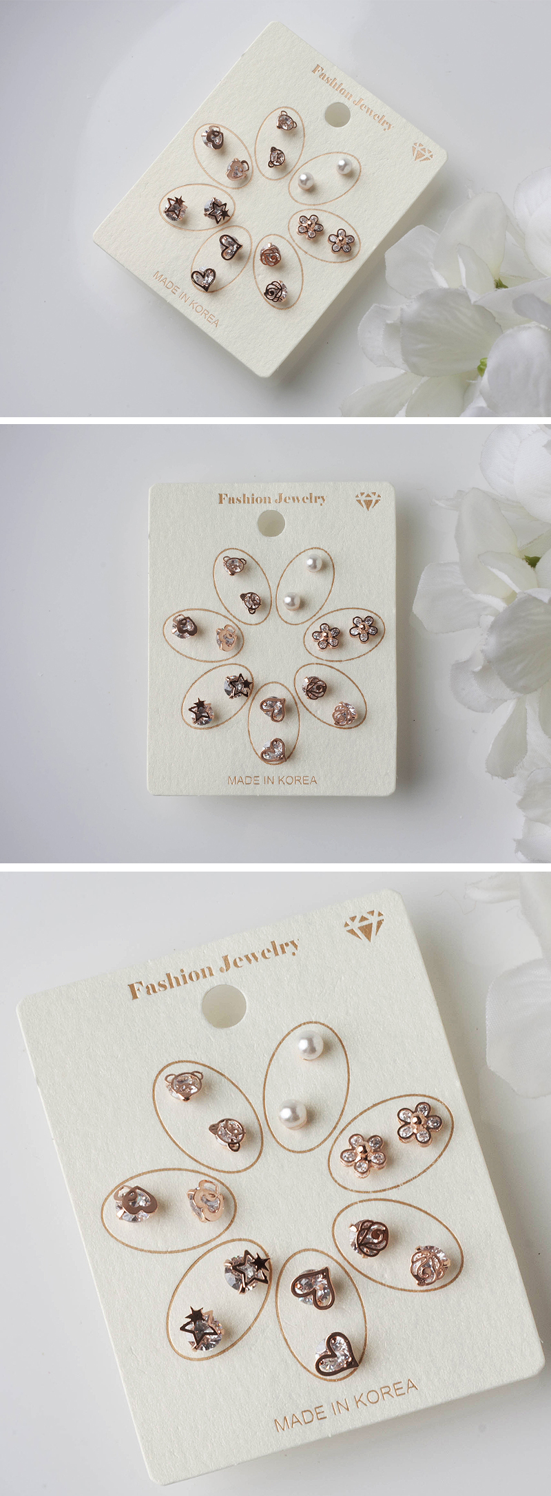 Mini earrings 14pc set 8 kinds Daily Basic