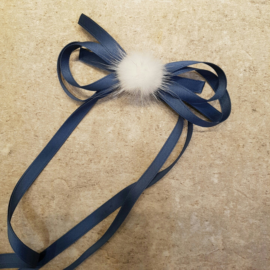 Hair Accessories Thin Line Matte Tail Ribbon Cente
