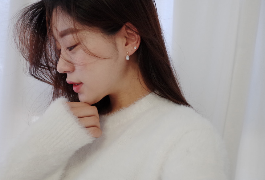 NO.44 Swarovski BASIC Modern Set Earrings Handmade