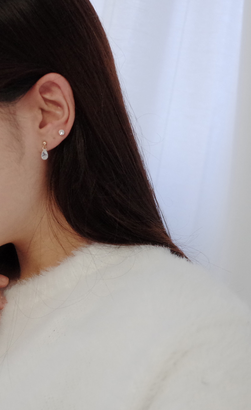 NO.44 Swarovski BASIC Modern Set Earrings Handmade