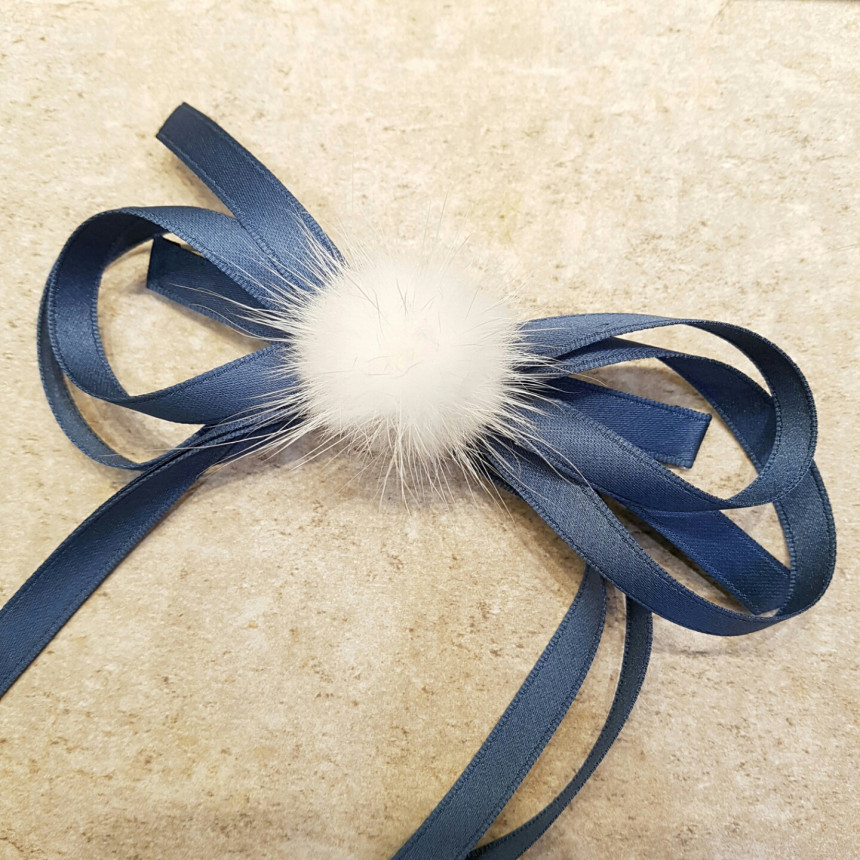 Hair Accessories Thin Line Matte Tail Ribbon Cente