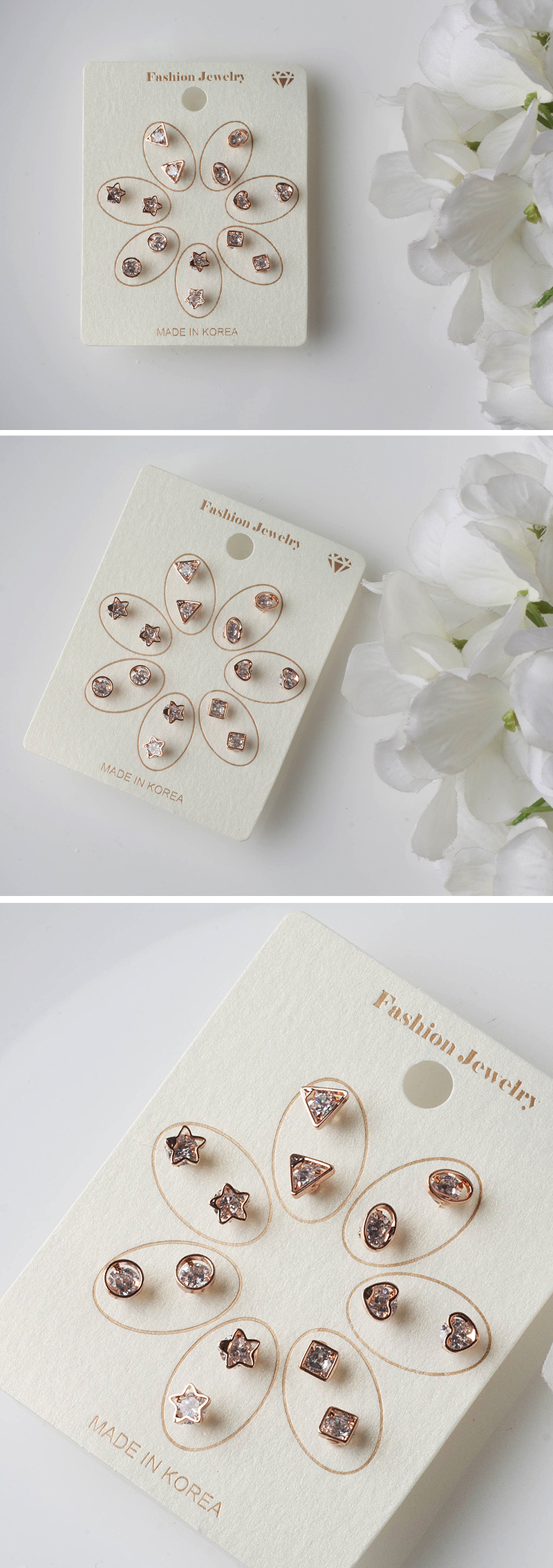 Mini earrings 14pc set 8 kinds Daily Basic