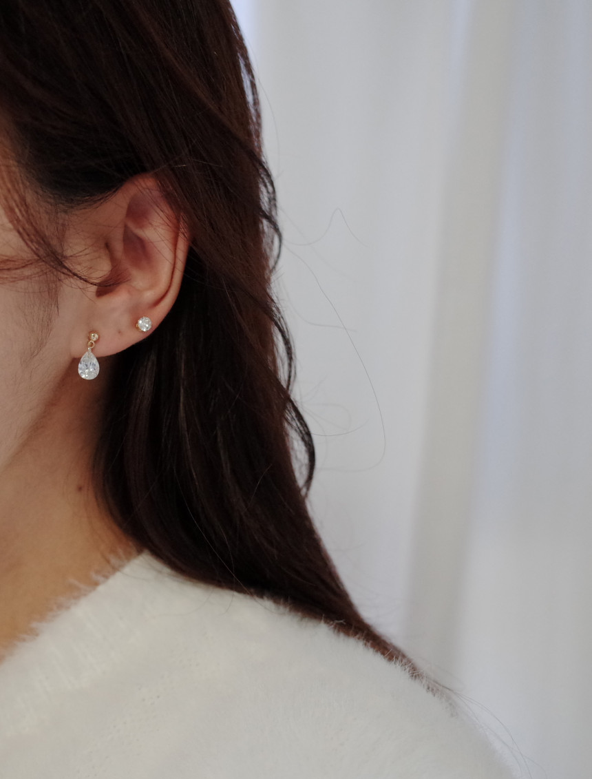 NO.44 Swarovski BASIC Modern Set Earrings Handmade