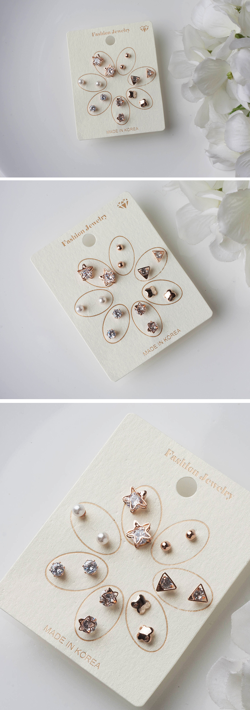 Mini earrings 14pc set 8 kinds Daily Basic