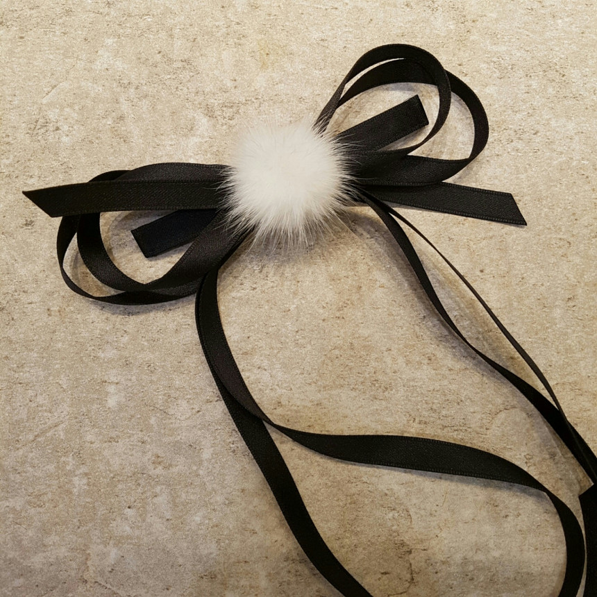 Hair Accessories Thin Line Matte Tail Ribbon Cente