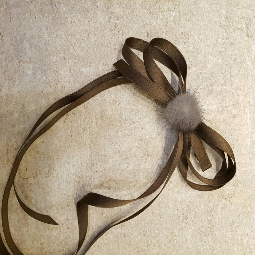 Hair Accessories Thin Line Matte Tail Ribbon Cente