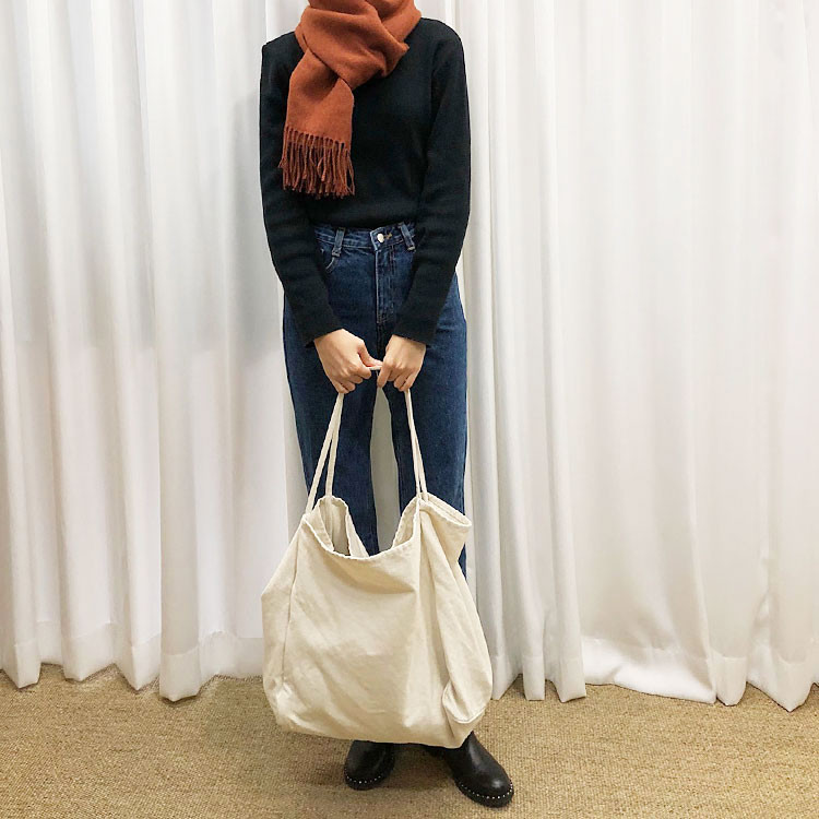 TOTE ECO SHOPPING TRAVEL Big Size Canvas Eco Bag B