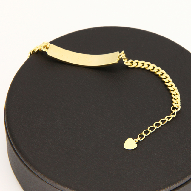 14k 18k 아기 스틱 미아 방지 금 팔찌