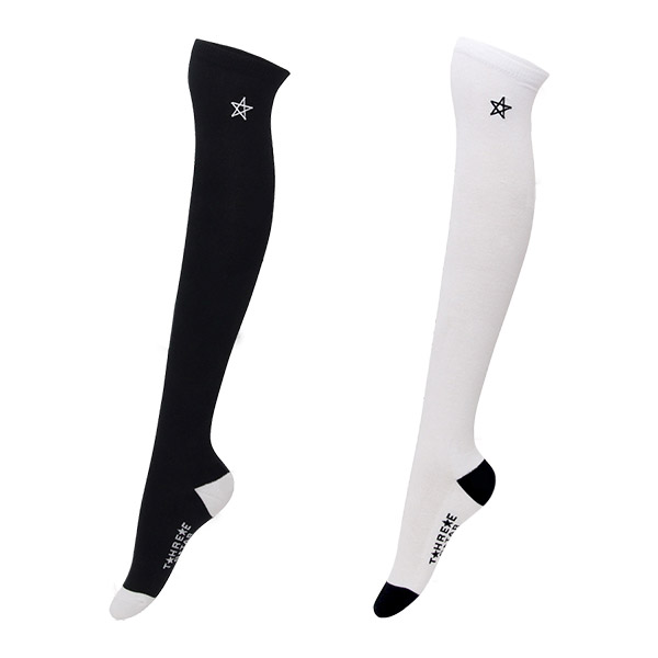 STAR 여성 오버니삭스 골프 양말 스포츠 타이즈