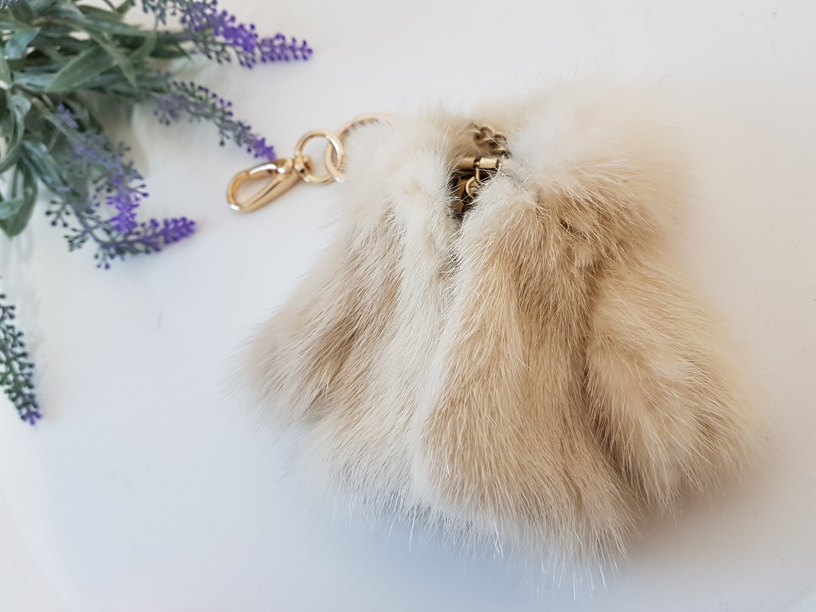 Mink coat Key ring key holder Fox gift