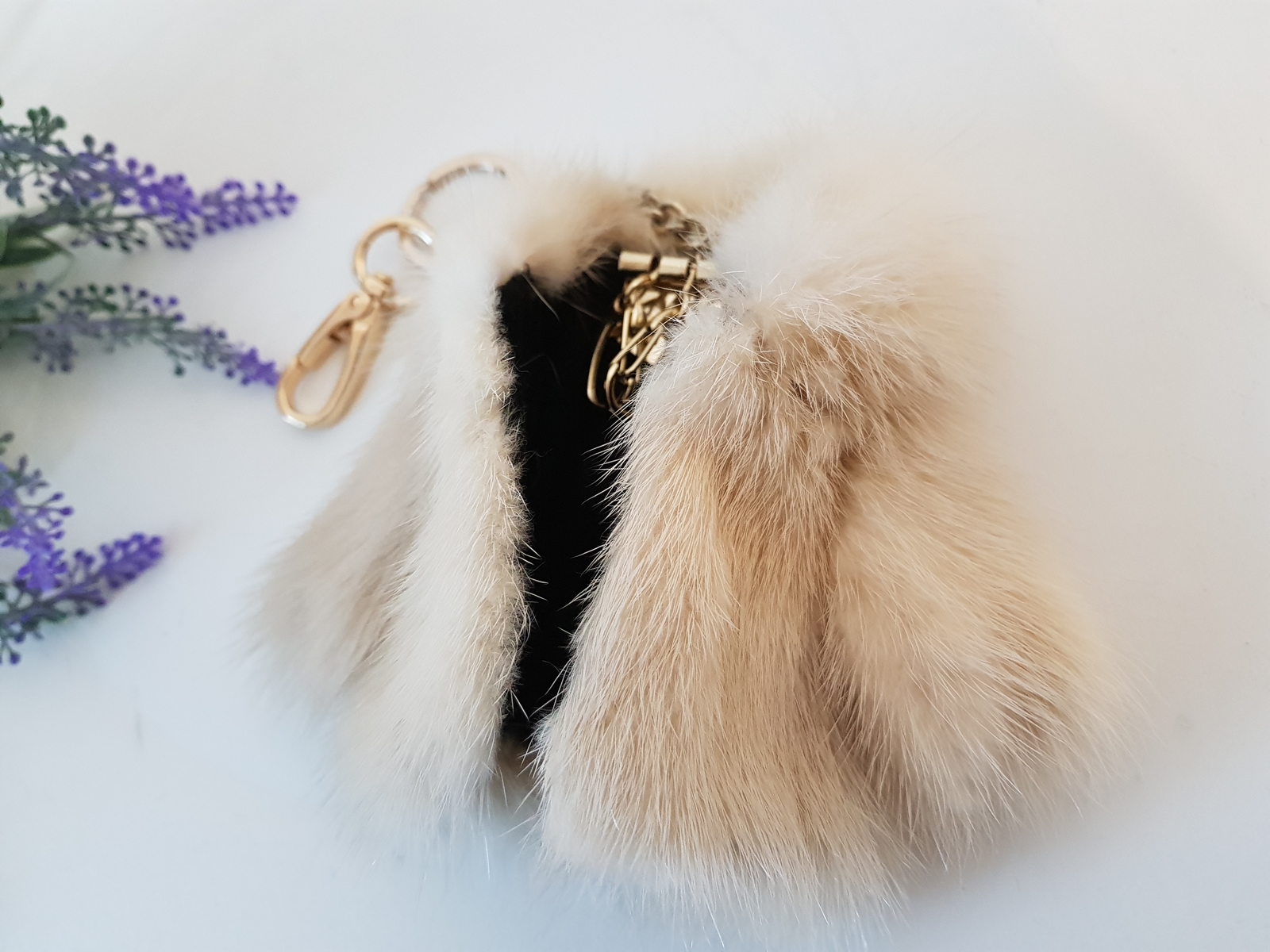 Mink coat Key ring key holder Fox gift