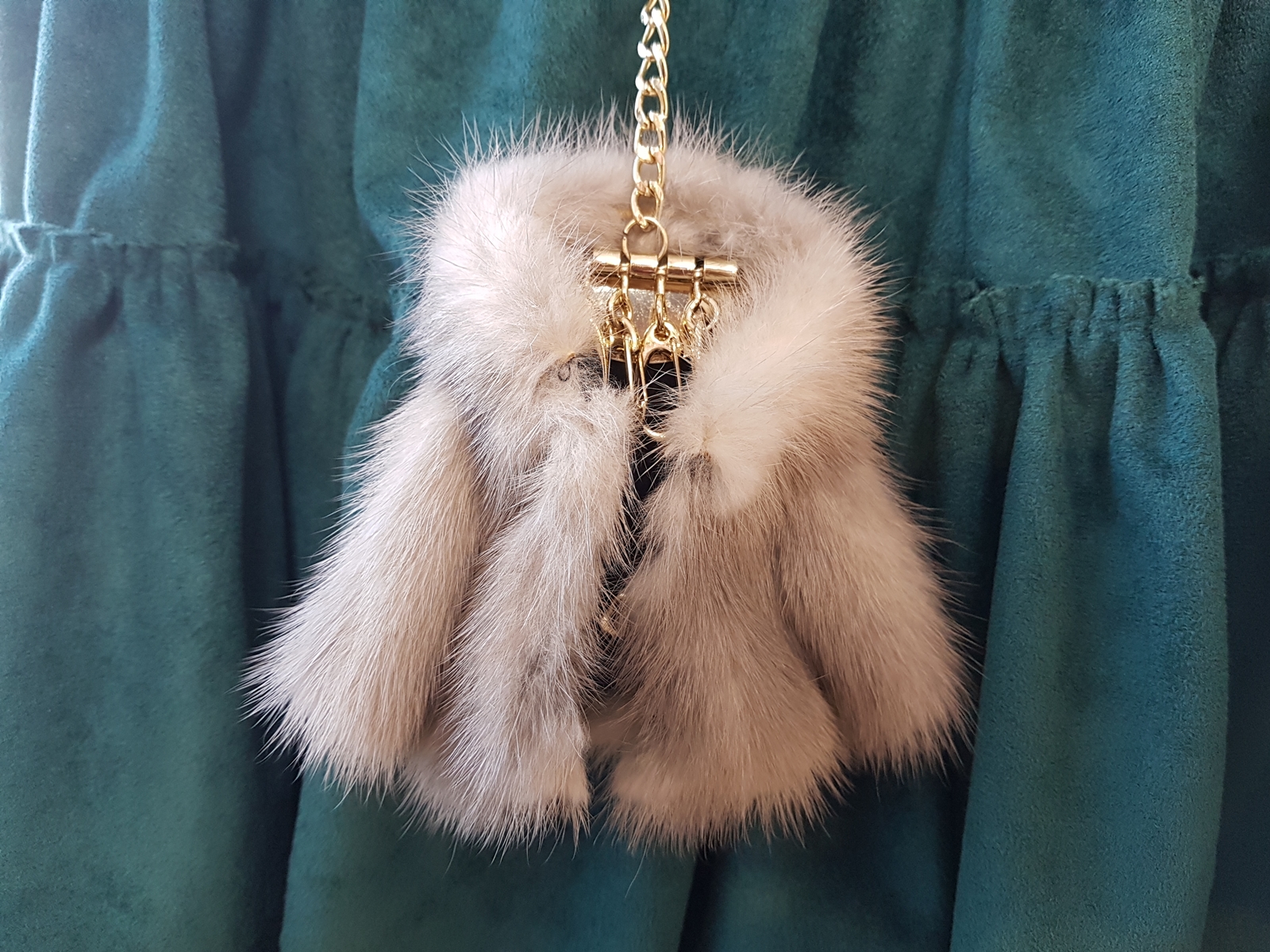 Mink coat Key ring key holder Fox gift
