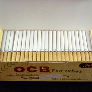 OCB 오씨비 네츄럴 튜브 250개비 1box 자연분해필터 직경8mm 수제담배튜브