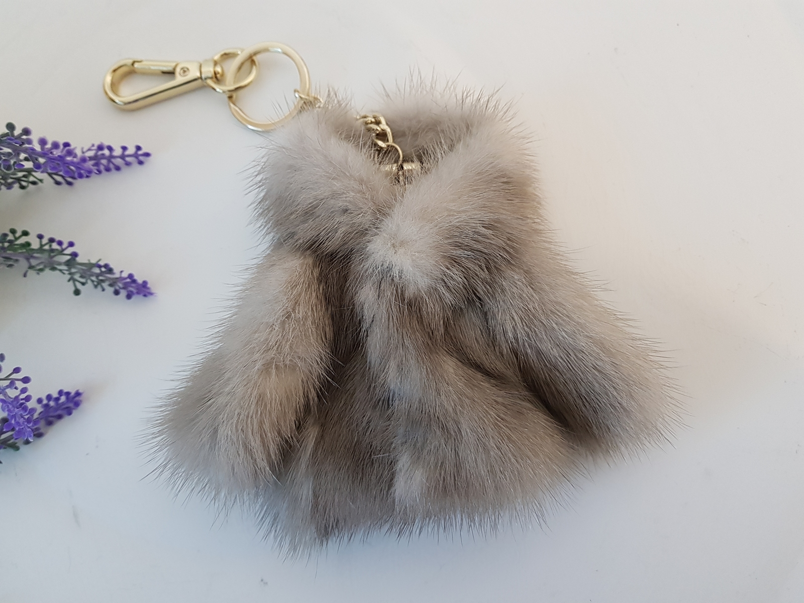 Mink coat Key ring key holder Fox gift