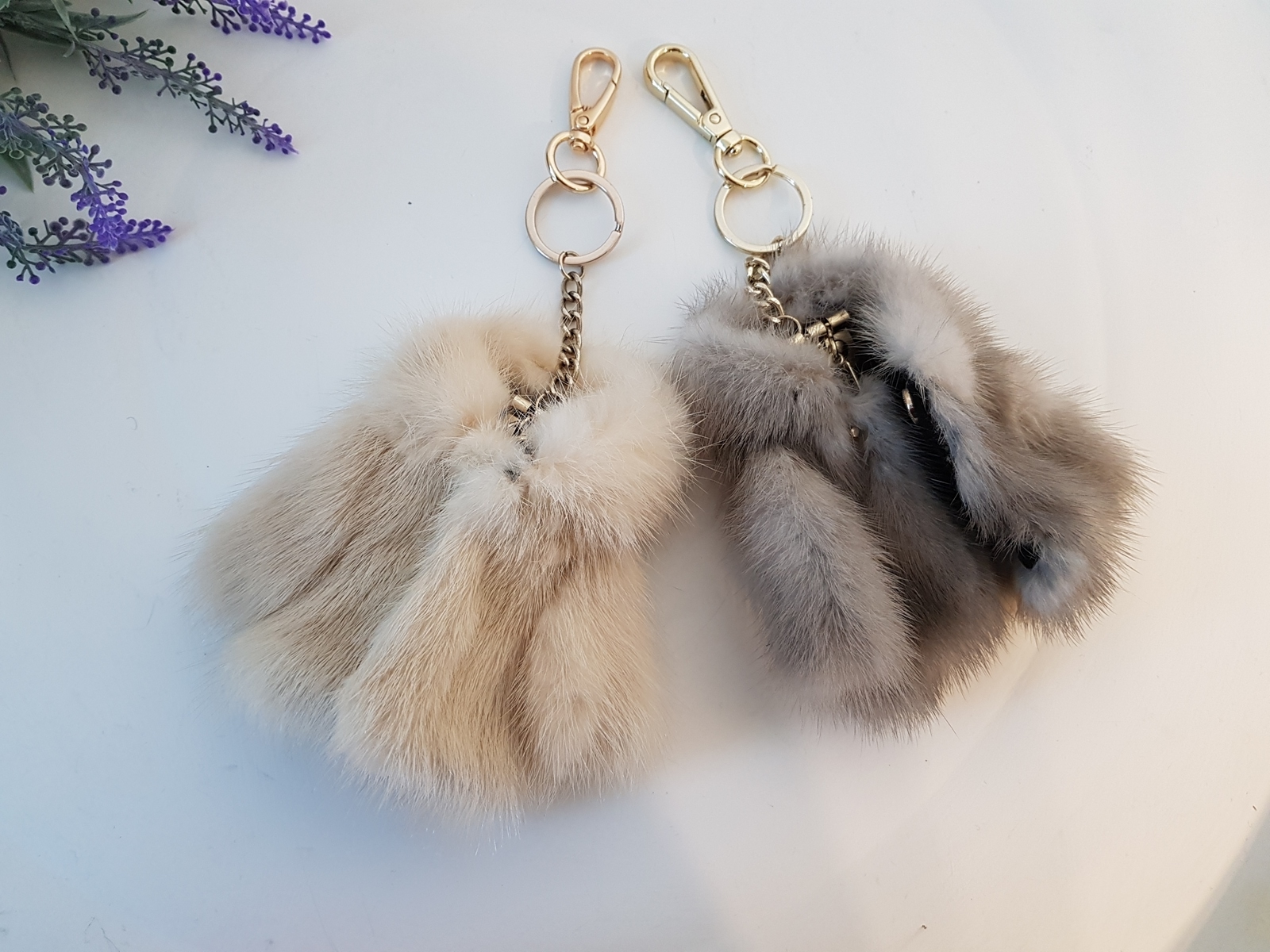 Mink coat Key ring key holder Fox gift