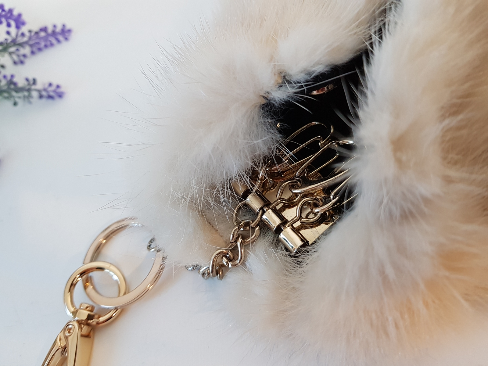 Mink coat Key ring key holder Fox gift