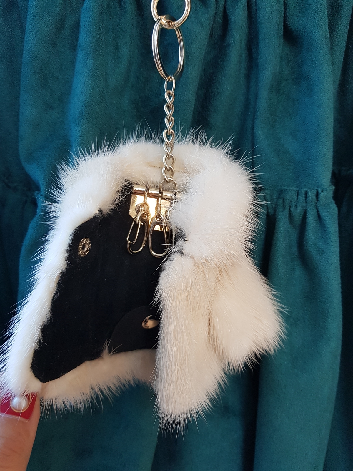 Mink coat Key ring key holder Fox gift