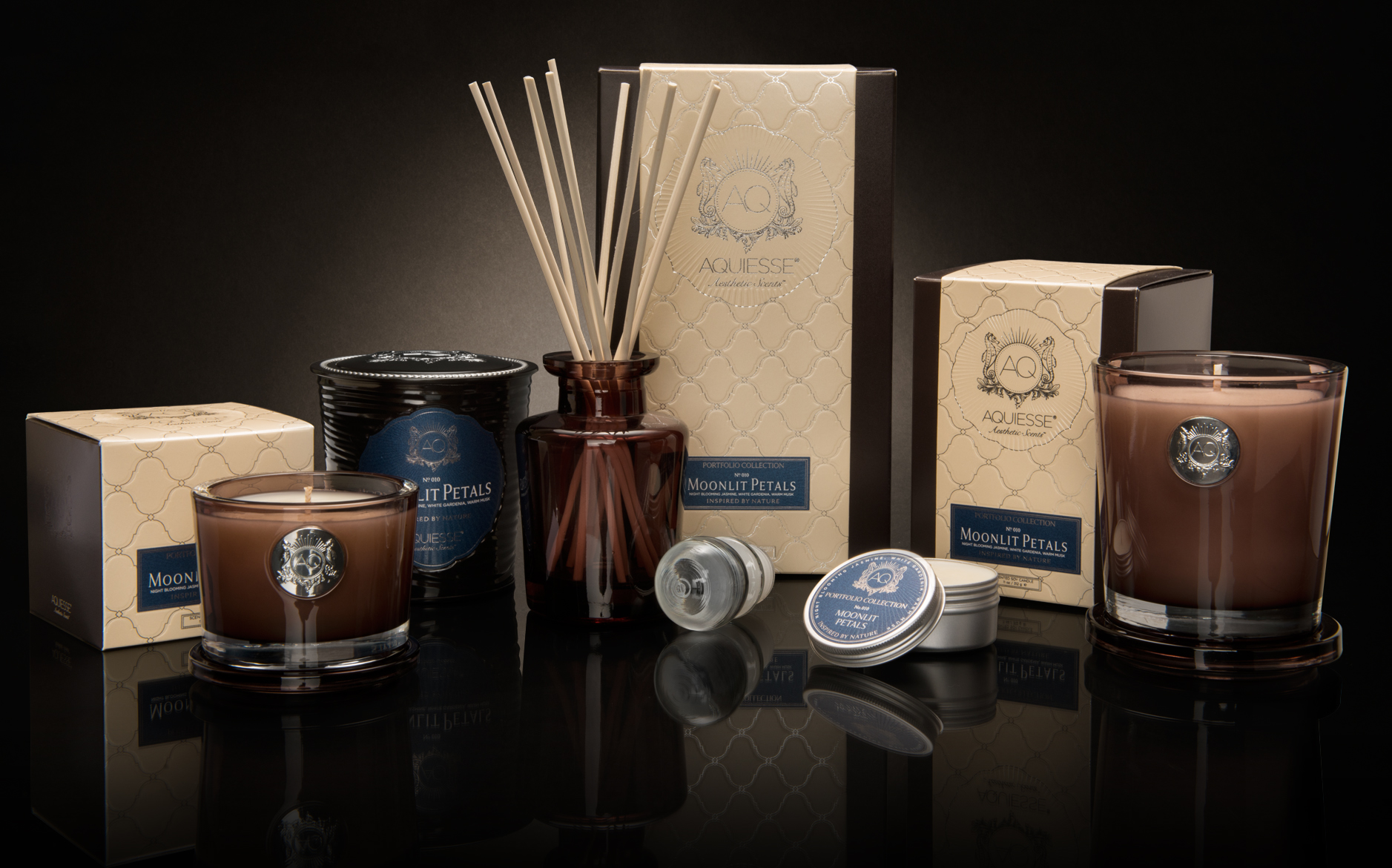 Akyu Scandal White Current Rose Glass Large Tin Mi