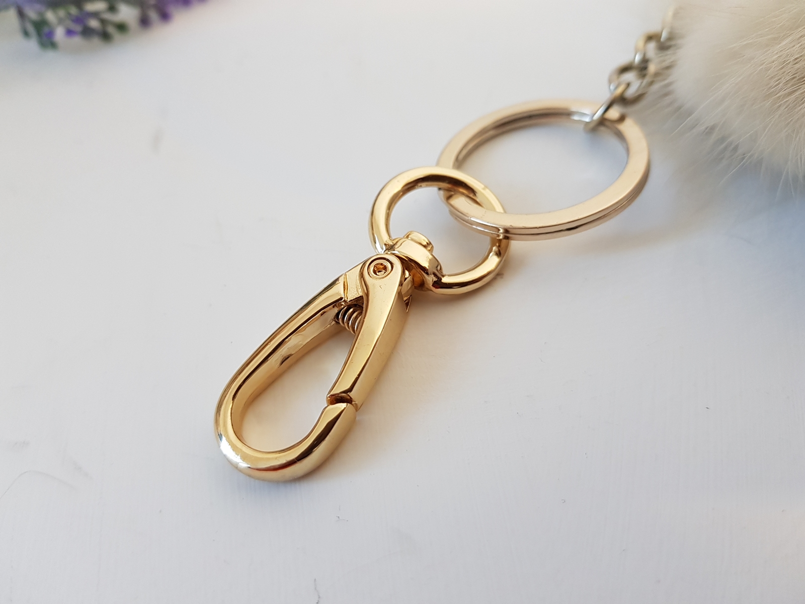 Mink coat Key ring key holder Fox gift
