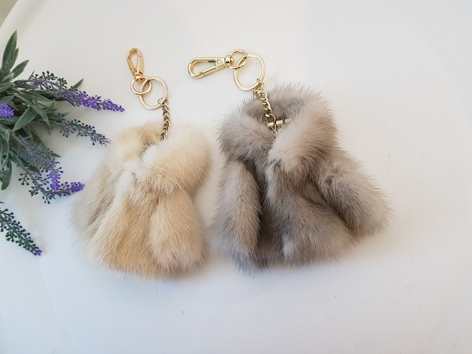 Mink coat Key ring key holder Fox gift