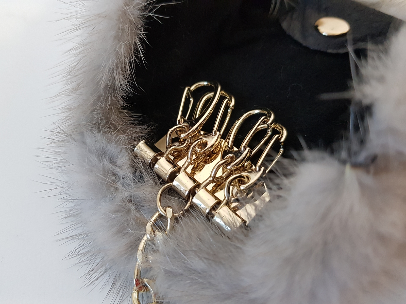 Mink coat Key ring key holder Fox gift