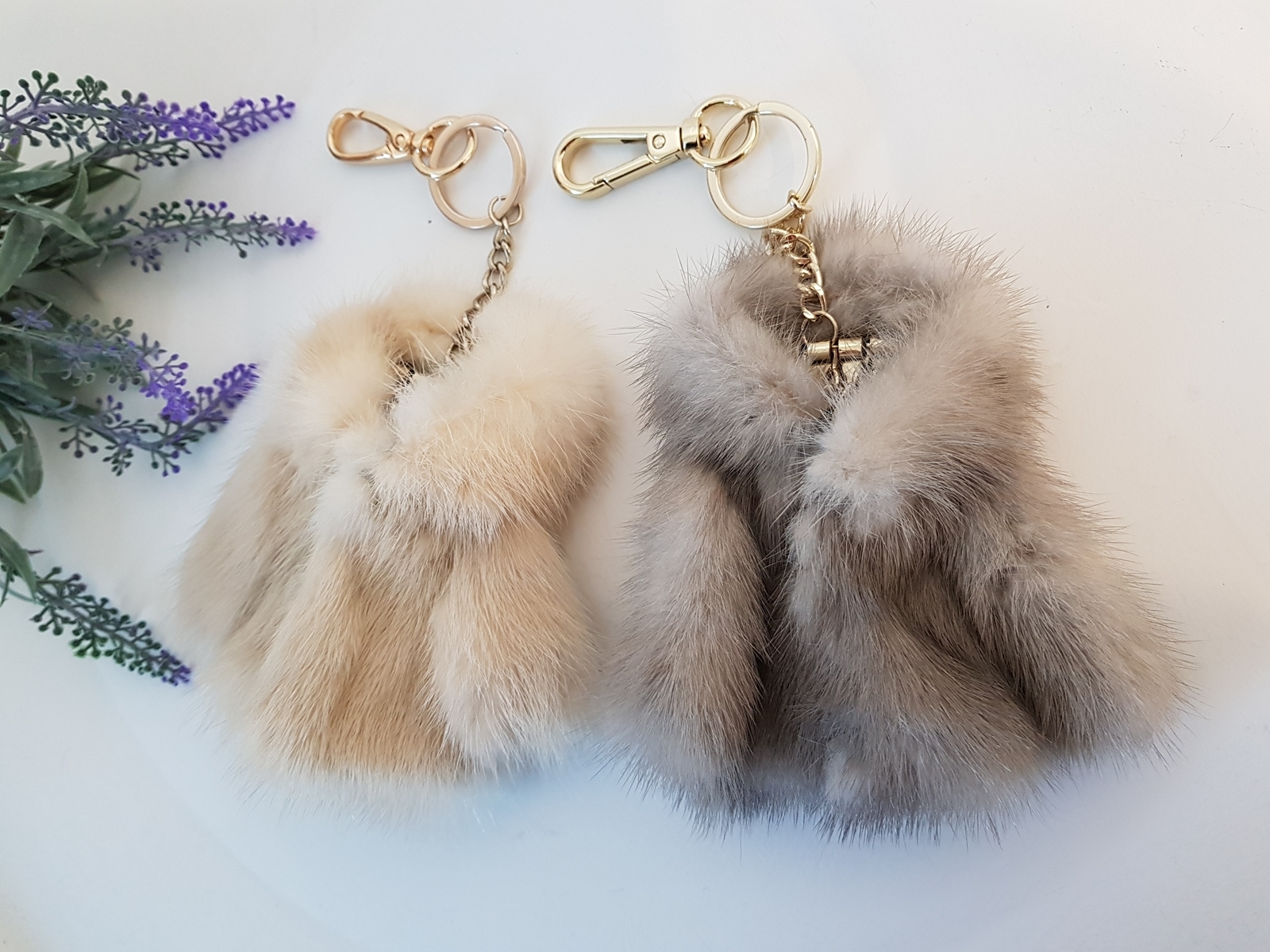 Mink coat Key ring key holder Fox gift