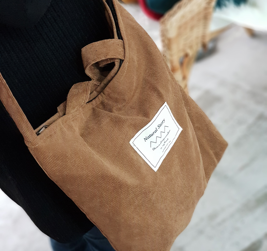 TOTE ECO SHOPPING TRAVEL Corduroy Eco Bag Bag Show