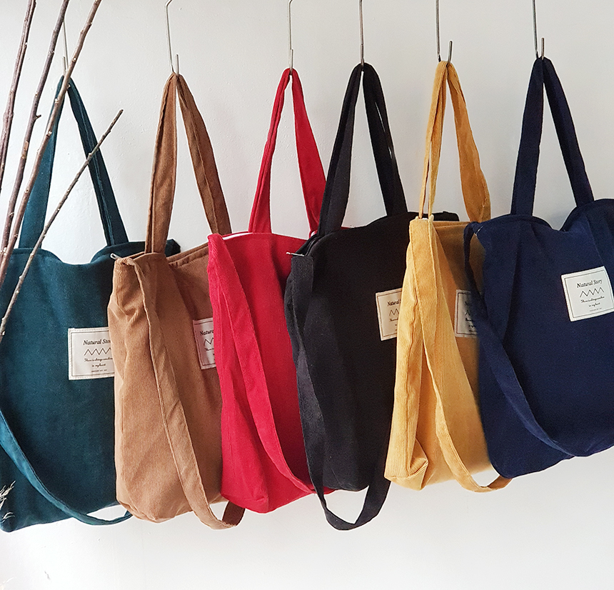 TOTE ECO SHOPPING TRAVEL Corduroy Eco Bag Bag Show