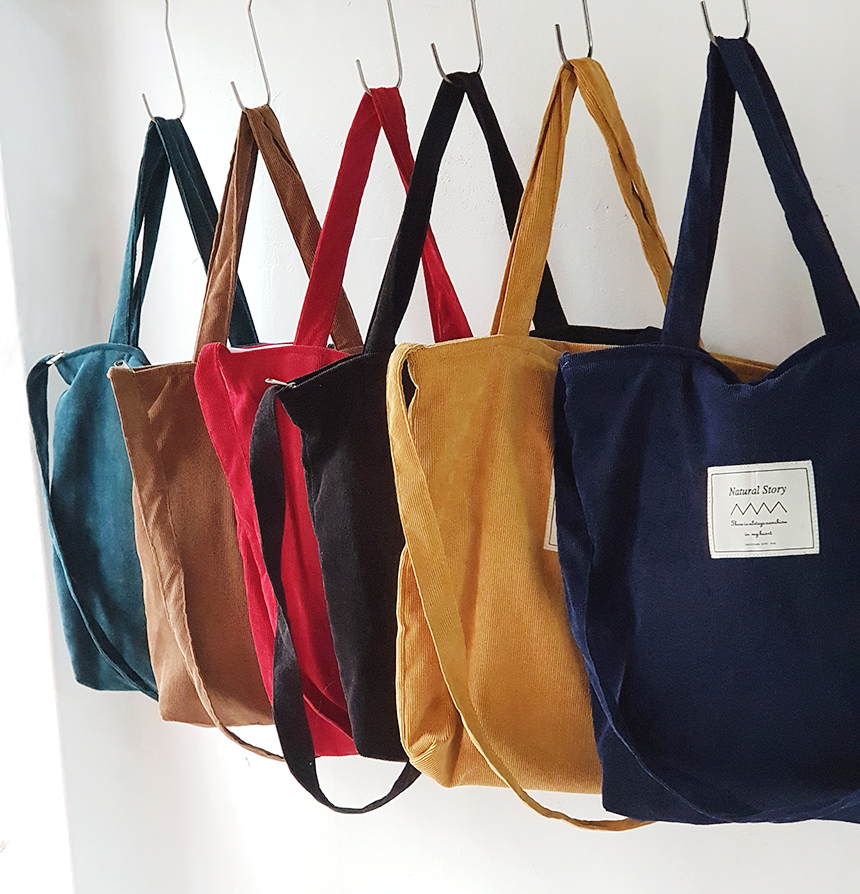 TOTE ECO SHOPPING TRAVEL Corduroy Eco Bag Bag Show